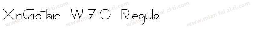XinGothic-W7S Regula字体转换